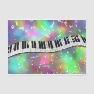 rainbow piano tissue paper