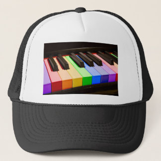 Rainbow Piano Trucker Hat