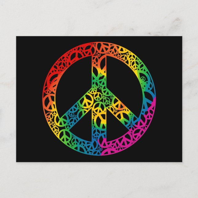 Rainbow Pieces of Peace Postcard (Front)