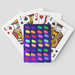 Rainbow Pigs Playing Cards