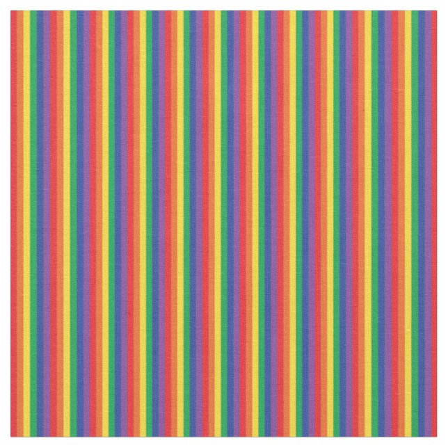Rainbow Pin Stripe Cute Colourful Kids Fabric (Close Up)