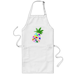 Rainbow pineapple long apron