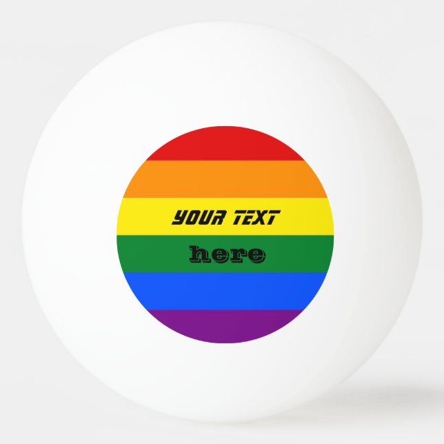 RAINBOW ping pong ball TO CUSTOMISE OR PERSONISE (Front)