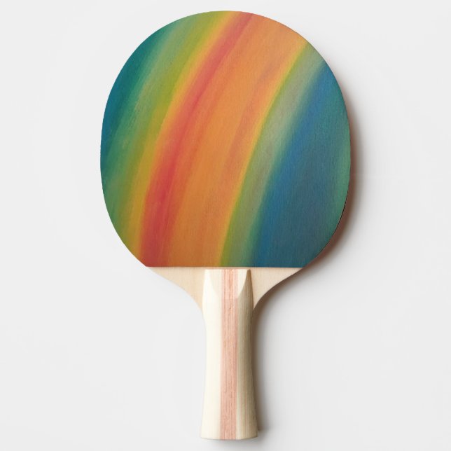 Rainbow Ping Pong Paddle (Front)