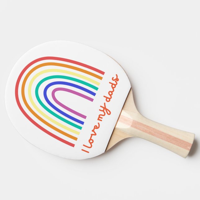 Rainbow Ping Pong Paddle (Side)