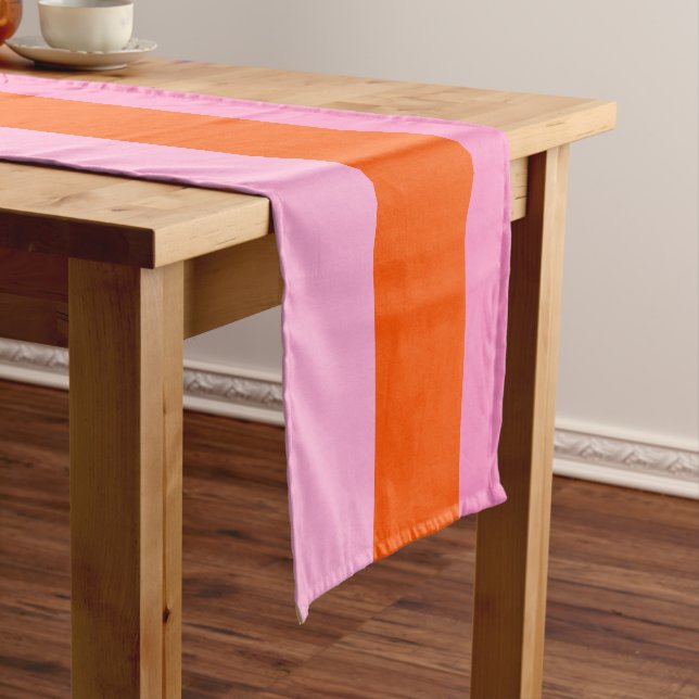 Rainbow Pink and Orange Boho Arch Short Table Runner (In Situ)