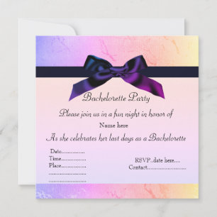 RAINBOW PINK BACHELORETTE INVITATION