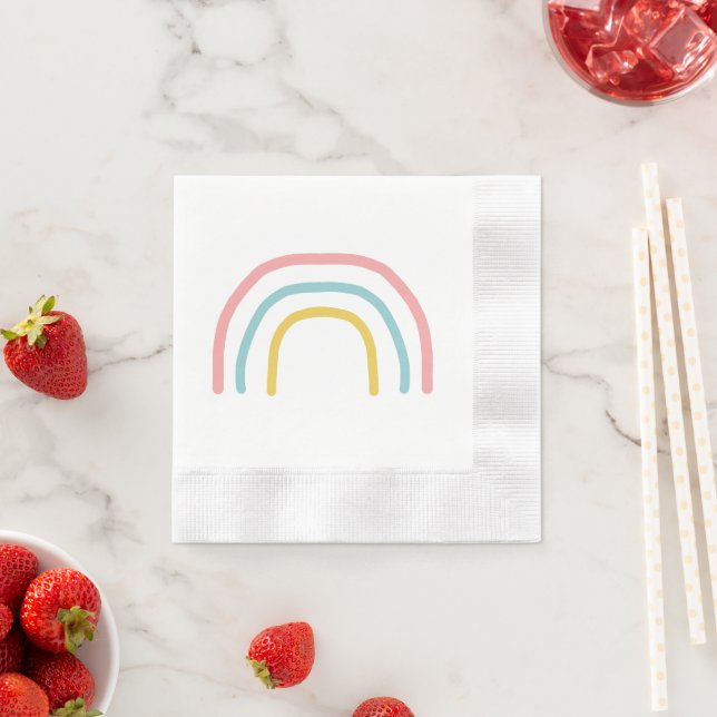 Rainbow Pink Ombre Painting Napkins (Insitu)
