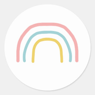 Rainbow Pink Pastel Painting Stickers