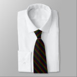 Rainbow Pinstripe LGBT Supporter Tie<br><div class="desc">A unique and classy tie that can be worn in any setting to show your support for LGBT community.  It features pinstripes on the front and backside in the six colours of the rainbow LGBT flag.</div>