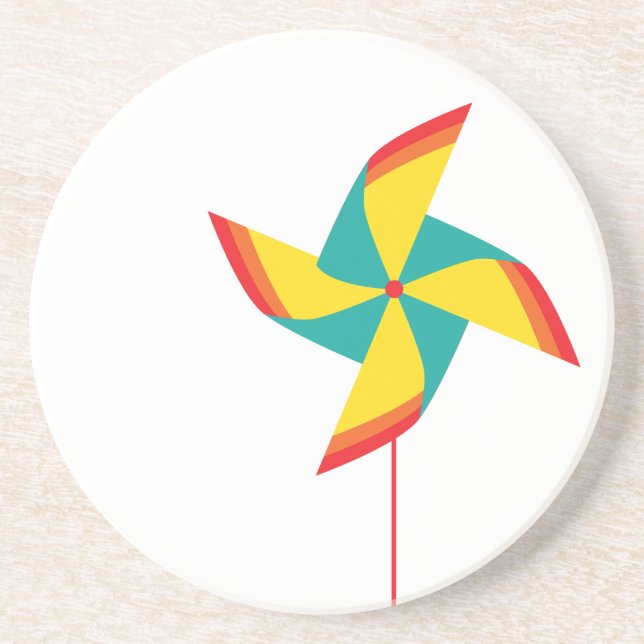 rainbow pinwheel coaster (Front)