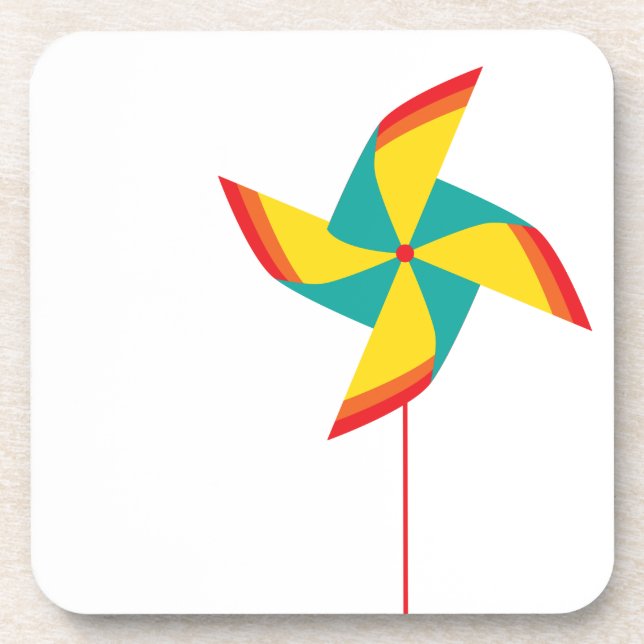 rainbow pinwheel coaster (Front)
