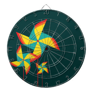 rainbow pinwheel dartboard