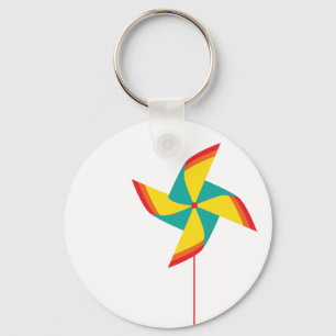 rainbow pinwheel key ring
