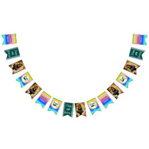 Rainbow Pisces Glitter Birthday Party Bunting