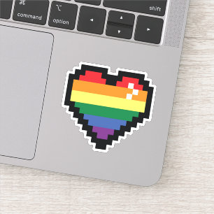Rainbow Pixel Heart