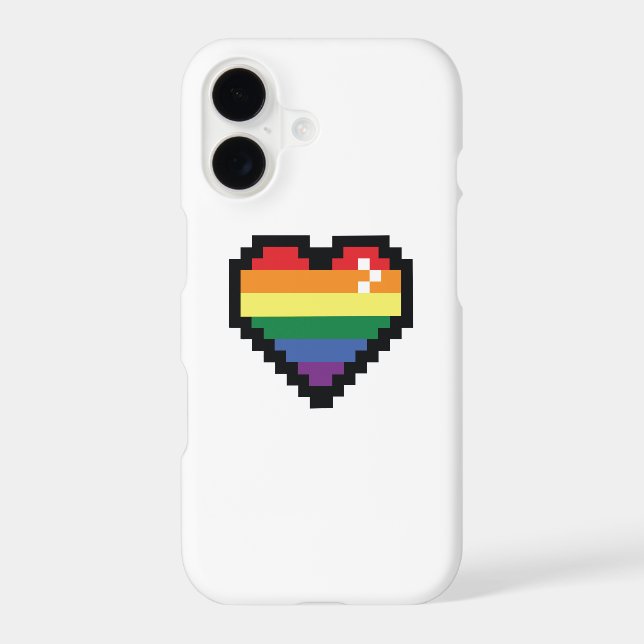 Rainbow Pixel Heart (Back)