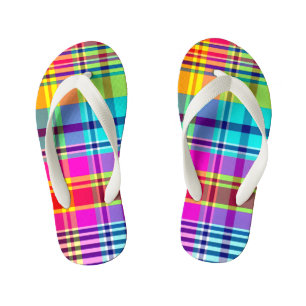 RAINBOW PLAID KID'S JANDALS