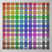 Rainbow Plaid - Poster Print