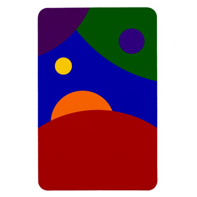 Rainbow Planets Magnet (Vertical)