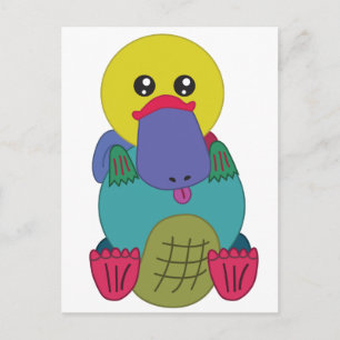 Rainbow Platypus Postcard