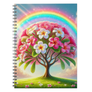 Rainbow Plumeria Notebook