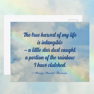 Rainbow Poetry Emerson Faith Quote Photographic Postcard