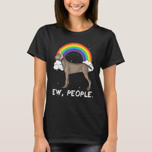 Rainbow Pointer Ew People Unicorn Dog T-Shirt