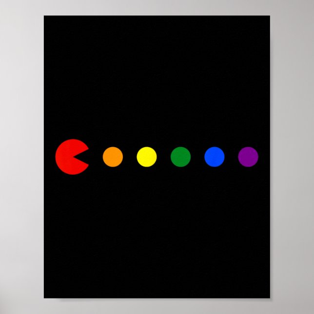 Rainbow Polka Dot Gay Pride Month Lgbtq Ally  Poster (Front)
