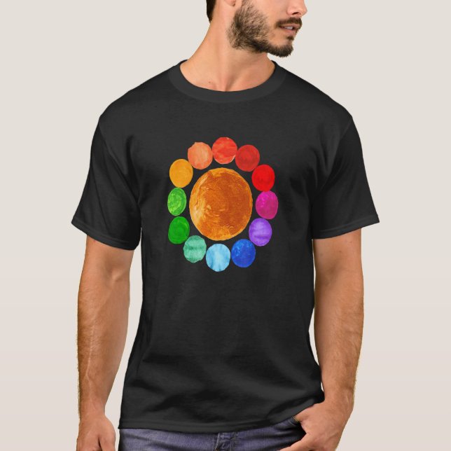Rainbow Polka Dot International Dot Day September  T-Shirt (Front)