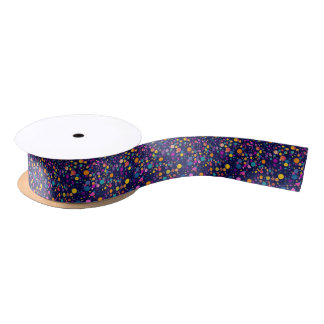 Rainbow Polka Dot Ribbon Satin Ribbon