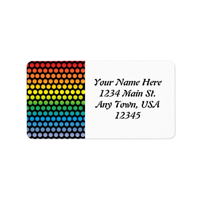 Rainbow Polka Dots Black Label (Front)