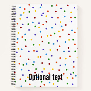 Rainbow Polka Dots Confetti Pattern Notebook