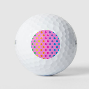 rainbow polka dots golf balls