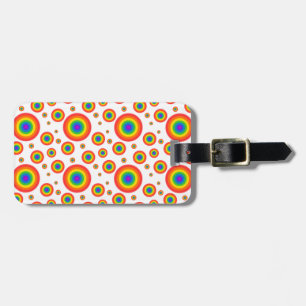 Rainbow Polka Dots Luggage Tag