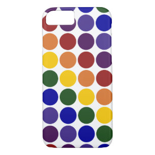 Rainbow Polka Dots on Transparent Background Case-Mate iPhone Case