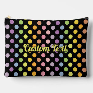 Rainbow Polka Dots Pattern Accessory Pouch