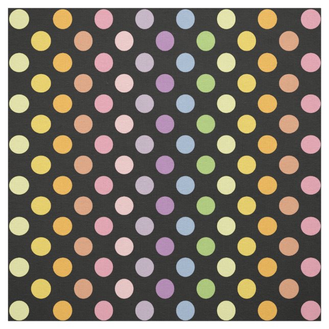 Rainbow Polka Dots Pattern Fabric (Swatch)
