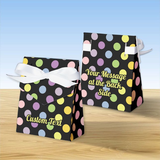 Rainbow Polka Dots Pattern Favour Box (Creator Uploaded)