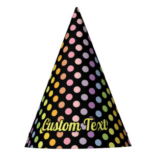 Rainbow Polka Dots Pattern Party Hat