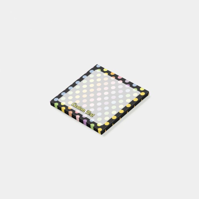 Rainbow Polka Dots Pattern Post-it Notes (Angled)
