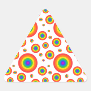 Rainbow Polka Dots Triangle Sticker