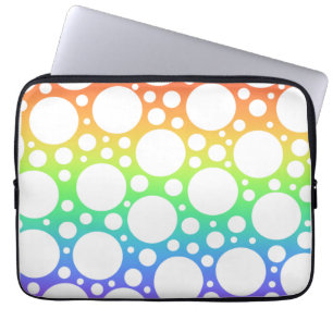 Rainbow Polka Dotted Laptop Sleeve