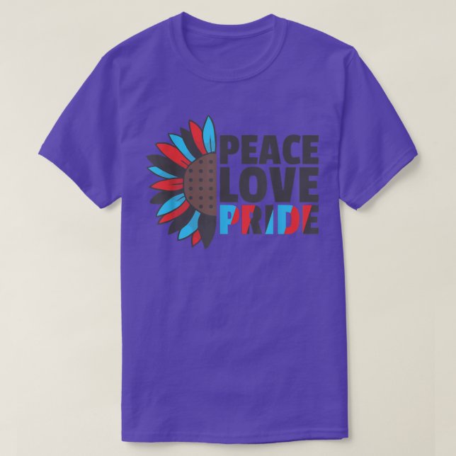 Rainbow Polyamory Flag Pride Lgbtq Sunflower  T-Shirt (Design Front)