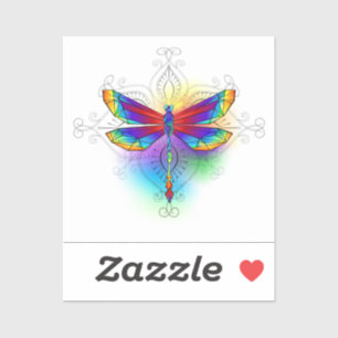 Rainbow Polygonal Dragonfly