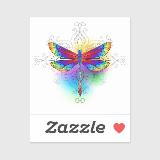 Rainbow Polygonal Dragonfly (Sheet)