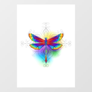 Rainbow Polygonal Dragonfly