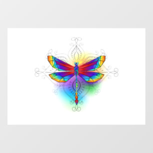 Rainbow Polygonal Dragonfly