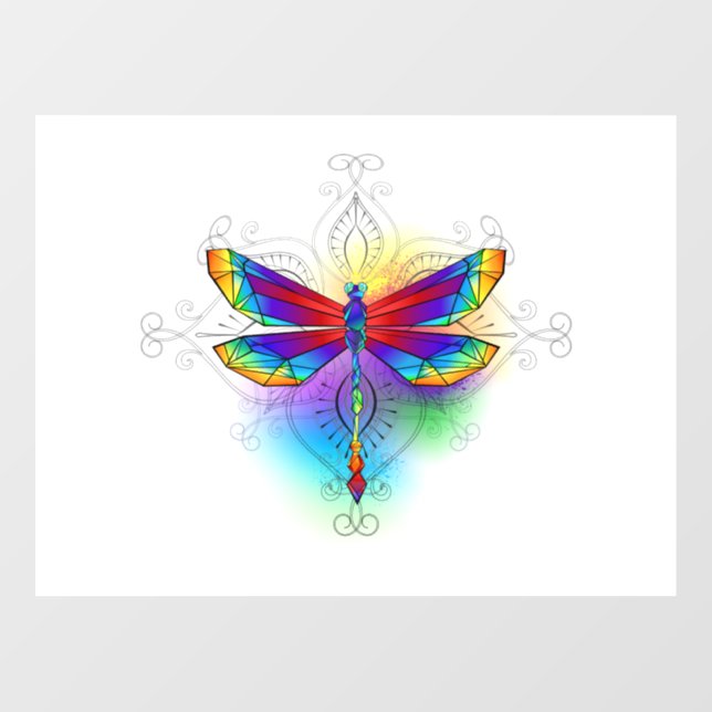 Rainbow Polygonal Dragonfly (Sheet)