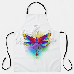 Rainbow Polygonal Dragonfly Apron